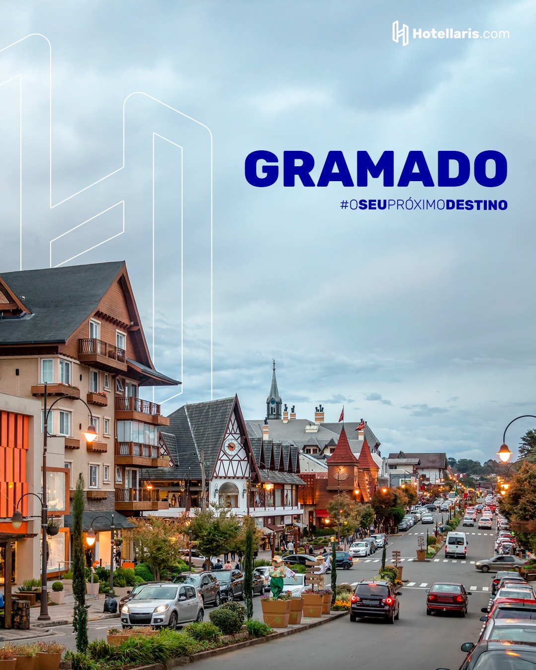 Friozinho, chocolate quente e paisagens de tirar o fôlego! ❄️ Que tal viver essa experiência em Gramado - RS? Reserve sua viagem agora e embarque nesse sonho gelado! ✈️ #letitgo #frozen #gramado #viajecomhotellaris